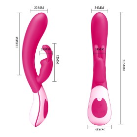 Vincent roze silikonski vibrator sa 12 fukncija BI 14232-16